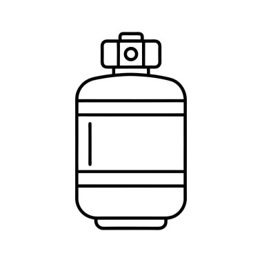 Gaz Silindiri Vektör Sanat Tasarımı İllüstrasyonu