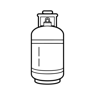 Gaz Silindiri Vektör Sanat Tasarımı İllüstrasyonu