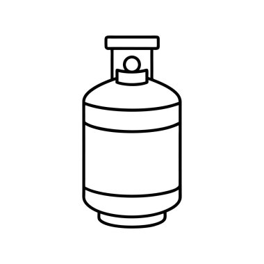 Gaz Silindiri Vektör Sanat Tasarımı İllüstrasyonu