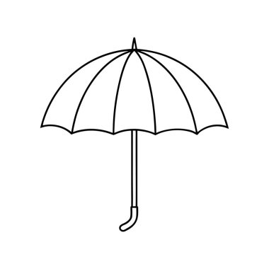  Şemsiye vektör sanat tasarımı çizimi