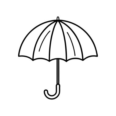  Şemsiye vektör sanat tasarımı çizimi
