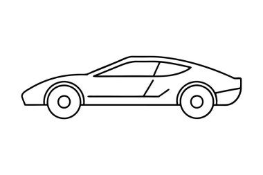 Gelecekçi otomobil çizgisi sanat vektörü çizimi tasarımı