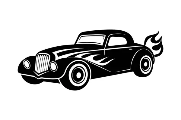 hot rod 'ların araba silueti vektör çizimi