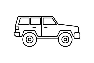 off road car simgesi resim çizimi