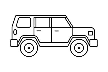 off road car simgesi resim çizimi