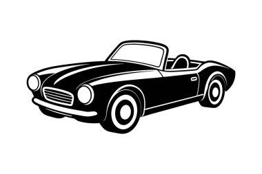 Roadsters araba silueti vektör çizimi tasarımı