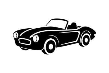 Roadsters araba silueti vektör çizimi tasarımı