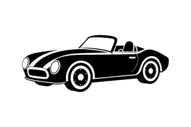 roadsters car silhouette vector illustration design clipart