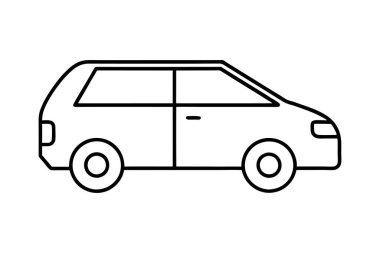 kutu araba çizgisi sanat vektör tasarımı illüstrasyon sanatı