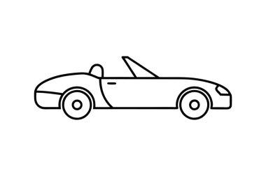 Üstü açılabilir araba simgesi çizimi çizimi çizimi