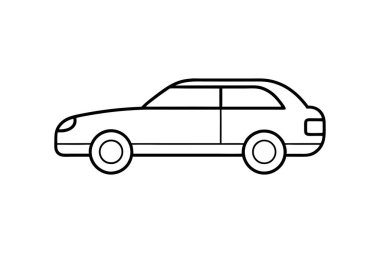 Grand Tourer araba çizgisi sanat vektör tasarımı çizim çizelgesi