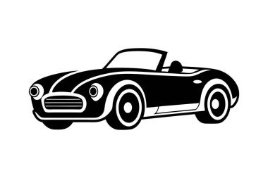 Roadsters araba silueti vektör çizimi tasarımı