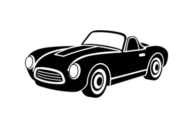 Roadsters araba silueti vektör çizimi tasarımı