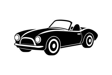 Roadsters araba silueti vektör çizimi tasarımı