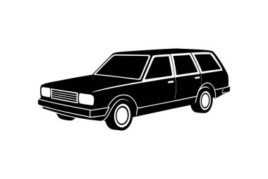 station wagon simgesi vektör illüstrasyon tasarımı