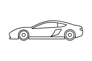 supercars simge çizgisi sanat vektör çizimi tasarımı