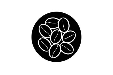 kahve çekirdekleri vektör silueti çizimi