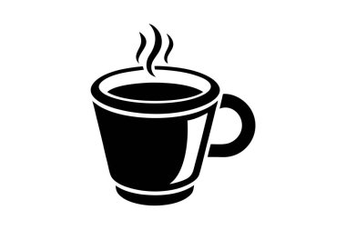 Kahve fincanı simgesi vektör silüeti çizim sanatı