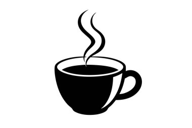 Kahve fincanı buharı vektör çizimi tasarımı