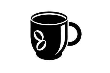 kahve fincanı fasulye vektör çizim tasarımı