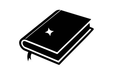 sehpa kitabı silüeti vektör çizimi