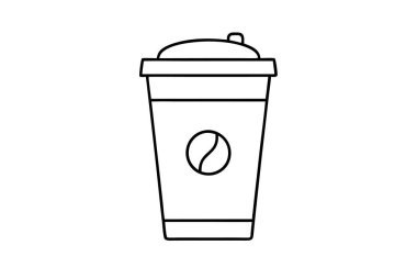 Kap simgesi çizgisi çizimi çizimi için kahve