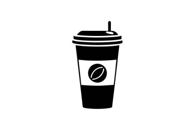 kahve fincanı simgesi, vektör illüstrasyonu