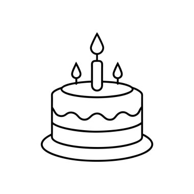 doğum günü pastası çizgisi resim çizimi