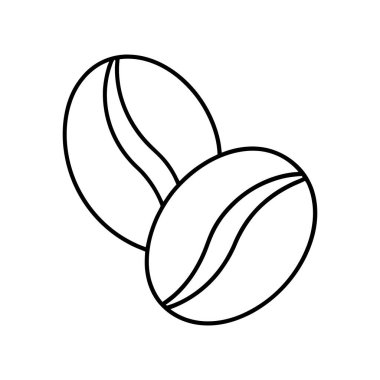 Kahve çekirdeği ikonu. çizgi biçimi, vektör grafiği