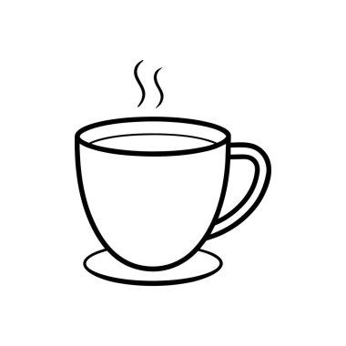 kahve fincanı çizgisi resim çizimi
