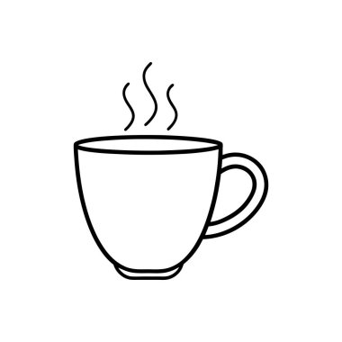 kahve fincanı çizgisi resim çizimi
