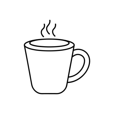 kahve fincanı çizgisi resim çizimi
