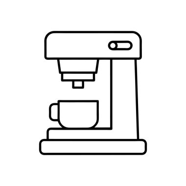 kahve makinesi çizgisi sanat vektörü çizimi