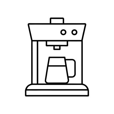 kahve makinesi çizgisi sanat vektörü çizimi