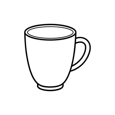 kahve kupası çizgisi resim çizimi
