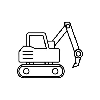  İnşaat ekipmanı çizgisi sanat vektörü çizimi