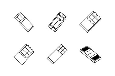 Çikolata çubuğu resim çizgisi çizimi