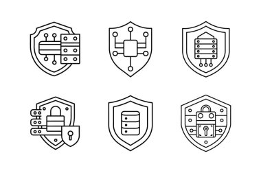 veri koruma hattı sanat vektörü çizimi