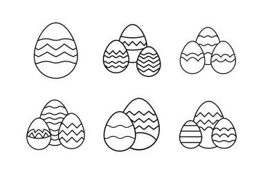 Paskalya yumurtaları sanat vektör çizelgesi çizimi