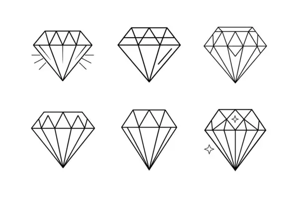 Elmas çizgisi sanat vektörü çizimi