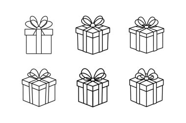 Hediye kutusu simgesi çizimi