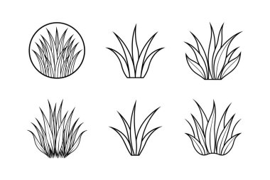 çim çizgisi sanat vektörü çizimi