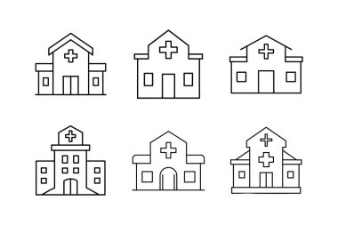 Hastane hattı sanat vektör illüstrasyonu