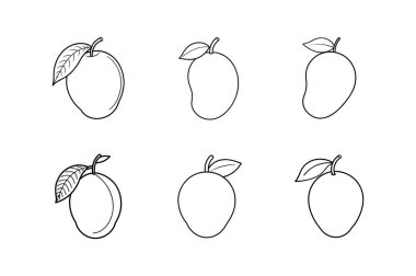 mango simge çizgisi sanat vektörü illüstrasyonu
