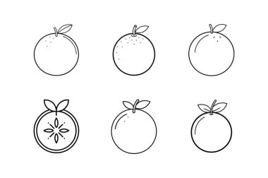 turuncu çizgi sanat vektörü çizimi