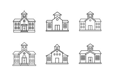 okul inşa çizgisi resim çizimi