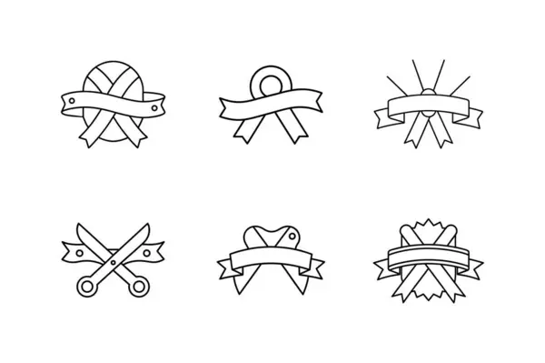 kurdele kesme çizgisi sanat vektörü çizimi