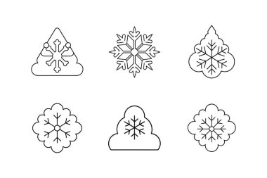 kar simgesi çizgisi sanat vektörü çizimi