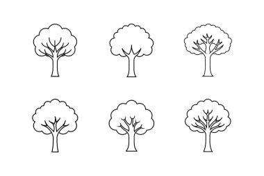 ağaç vektör çizgisi çizimi