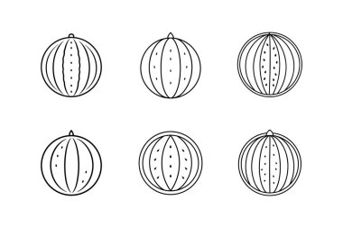 Karpuz simgesi vektör çizgisi çizimi